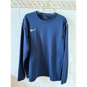 Nike Dri-Fit Navy Blue with White Piping Sweatshirt Mens Size XXL